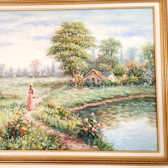Signed W.Hodges framed oil painting on canvas - Picture 6 of 13
